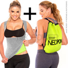 Combo Faja cami Térmica (Gris) En Neopreno+Mochila Neopreno NEOPOWER