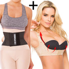 Combo Faja Levantadoe de Brasier（Beige) + Faja Super Afinador de Cintura, InstaWaist Belt (Negro)