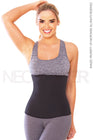 Combo Faja Cami Térmica(Gris)+Cinturilla (Negro) Térmica en Neopreno para Sudar NEOPOWER