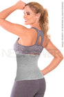 Combo Faja Cami Térmica(Negro)+Cinturilla (Gris) Térmica en Neopreno para Sudar NEOPOWER