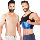 Combo Faja Camiseta Powernet (Beige) + Faja Camiseta Térmica Osmotex Súper Reductora (Negro) NEOPOWER