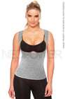 Combo Faja Cami Térmica Neopreno (Gris)+Super Afinador De Cintura (Negro) NEOPOWER