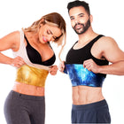 Combo Faja Camiseta Térmica Osmotex  para Ella (Dorado) y para El (Negro) Fajas NEOPOWER