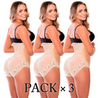 PACK 3. Lencería Modeladora. Uso Diario. Panty Strapless Elaborada En Powernet Beige